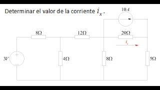 Principio de superposición ejemplo resuelto explicado y simulado Ejemplo 2 [upl. by Wilkins]