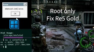 sNetworkinit Error fix  Resident Evil 5 Gold Edition root only [upl. by Circosta]