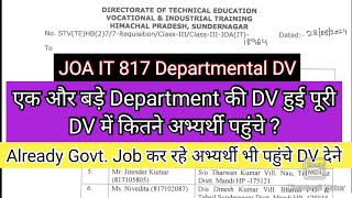 JOA IT 817 Departmental Document verification Update 05092024 [upl. by Aman]