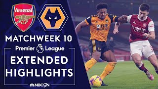 Arsenal v Wolves  PREMIER LEAGUE HIGHLIGHTS  11292020  NBC Sports [upl. by Maidie]