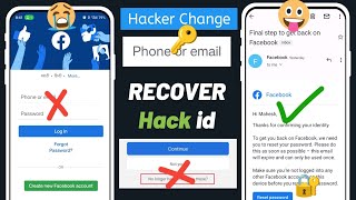 How to Recover Facebook Hacked account without Email and Phone number 2024  fb hack recover 2024 [upl. by Owens303]