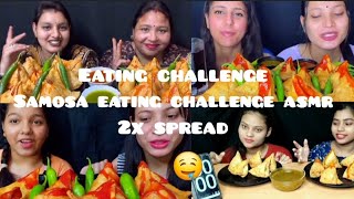 samosa eating challenge asmr eating competition 😋 verity of samosa eating show asmr mukbang [upl. by Kcirded]