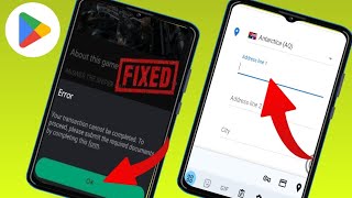 Your Transaction Cannot Be Completed Google Play Error Google Playstore Purchase Problem 2024 [upl. by Russel298]