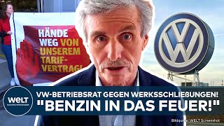 VOLKSWAGEN Werksschließungen Harte Auseinandersetzung“ Betriebsrat kündigt Widerstand an [upl. by Atinej]