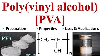 Polyvinyl alcohol  PVA  Some important Polymers  UG PaathShaala polyvinylalcohol PVA [upl. by Sille]