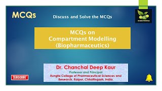 Compartment modelling MCQs Biopharmaceutics [upl. by Haelat]