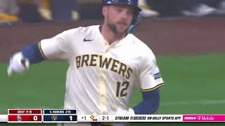 Rhys Hoskins 2run home run to make it 30 Brewers [upl. by Amian]