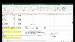 Managerial Accounting  Practice Exercise for High Low Method  Severson [upl. by Iviv]