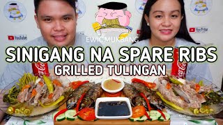 Sinigang Na Spare Ribs And Grilled Tulingan Mukbang  Filipino Food Mukbang  Pinoy Food Style [upl. by Lebanna]