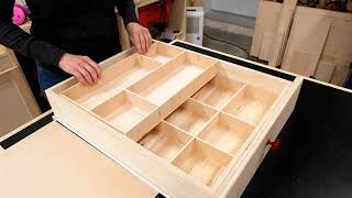 Workshop Drawer Organization  DIY Drawer Dividers with Sliding Tray [upl. by Margaux51]