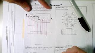 Section views  offset sections problem 910 [upl. by Gimble]