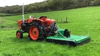 Kubota L1500 2WD Compact Tractor with New Topper Mower [upl. by Gean947]