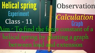 Helicalspring experiment Class 11 Physics  Physics practical [upl. by Eimoan]