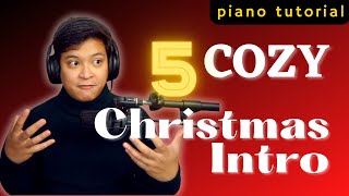 5 MUST KNOW Jazzy Christmas Intro  Piano Tutorial [upl. by Enelram]