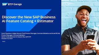 Discover the New SAP Business AI Feature Catalog  Estimator  SAP BTP Garage October 2024 [upl. by Eloisa230]