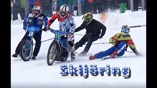 Skijöring Skifahren mit Motorrad ADAC Motorrad Solo Zugspitzpokal Steingaden Bayern [upl. by Anauqed653]