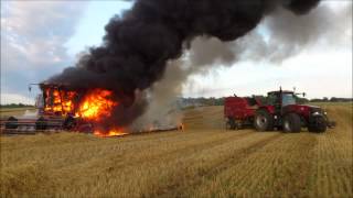 case ih combine 2188 AXIALFLOW 2012 on fire 2012 [upl. by Katt]