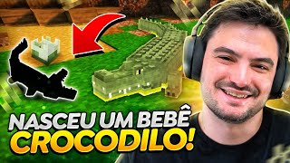 NASCEU UM BEBÊ CROCODILO NO MINECRAFT 330 [upl. by Emalee]