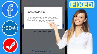 Facebook no puede iniciar sesión Problema  Se produjo un error inesperado 2024 [upl. by Ilajna613]