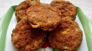 Courgette deep friedZucchini fritters recipe [upl. by Ahsaeyt]