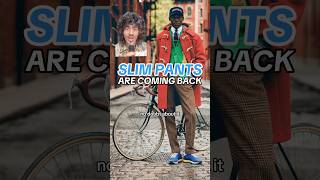 SLIM PANTS COMING BACK menswear mensfashion fashion style shorts streetwear fashiontrends [upl. by Ahcsropal724]