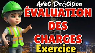 comment FAIRE LA descente DE charges Levaluation des CHARGES SUR UNE POUTRE CONTINUE [upl. by Eimilb]