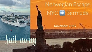 NCL Escape l Embarkation Day Haven Room tour 17122 amp NYC Sail Away to Bermuda [upl. by Annaicul849]