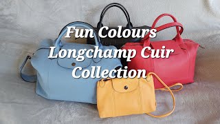 Longchamp Lepliage Cuir Handbag Collection longchamp lepliage longchampcuir bagcollection [upl. by Amberly]