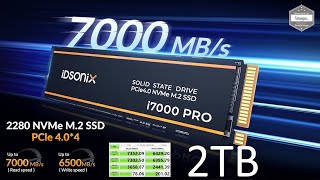 iDsonix i7000 Pro SSD NVMe  2TB PCIe 4 NVMe SSD M2 2280 avec dissipateur thermique  PC amp PS5 [upl. by Ailero]