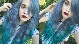 Dying my hair gray and green [upl. by Bowles]