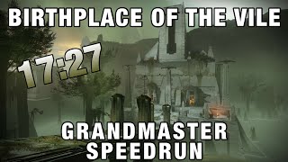 GM Birthplace Of The Vile Speedrun Platinum Rewards [upl. by Limoli]