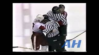 NHL Dec 29 1992 Detroit Red Wings v Chicago Blackhawks R Gerard Gallant v Bryan Marchment [upl. by Novad723]