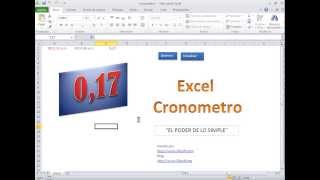 Un cronometro creado en Excel usando una plantilla muy sencilla creado por wwwjfksoftcom [upl. by Olfe]