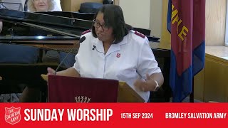 Bromley Temple Salvation Army  Sunday Blessing  15th September 2024 [upl. by Ahsataj]