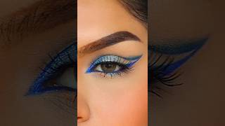 Blue Eye Makeup Look💙 makeup makeuptutorial eyemakeup shorts youtubeshorts [upl. by Schulz136]