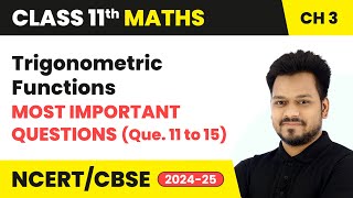 Trigonometric Functions  Most Important Questions Que 11 to 15  Class 11 Maths Ch 3  CBSE 2024 [upl. by Timotheus499]