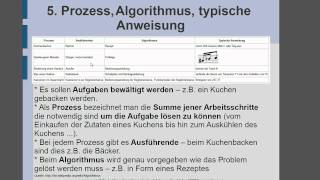 5 Prozess Algorithmus typische Anweisung [upl. by Elora202]