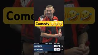 🤣Comedy Darts Nathan Aspinall 🤣 Dart „Can I leave a finish“ 😬😬 [upl. by Kurt]