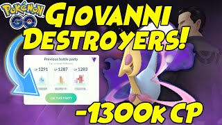 How to Beat Giovanni Shadow CRESSELIA With a Team Below 1300cp in Pokemon GO [upl. by Htebi]