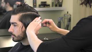 Classic mens medium length haircut with shear amp clipper [upl. by Karli275]