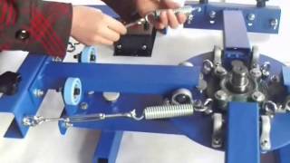 4 Color 2 Station Screen Printing Press Installation [upl. by Eedrahs]