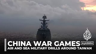 China starts new round of war games around Taiwan [upl. by Nikolia]