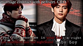 marriage contract with pe®vert CEO taekook ff Hindi explain [upl. by Lonne]