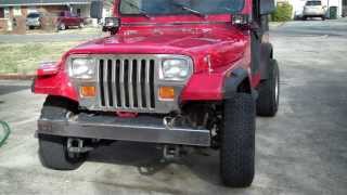 Jeep Wrangler YJ 40 Changing the air filter [upl. by Navap476]