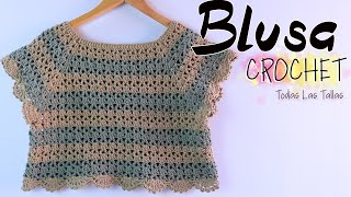 TOP CROCHET Blusa Tejida CANESÚ Para PRINCIPIANTES [upl. by Elsey]