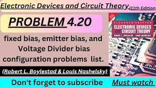 Electronic devices and circuit theory problem 420  Boylested electronics problem 420 [upl. by Albion502]