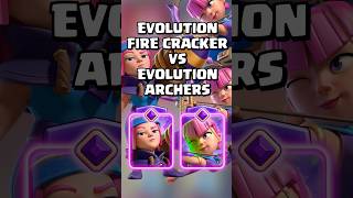 Evolution Firecracker VS Evolution Archer 🚀 clashroyale shorts [upl. by Htirehc843]