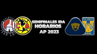 HORARIOS CANALES Y FECHAS DONDE VER LAS SEMIFINALES IDA  LIGA MX APERTURA 2023 [upl. by Anawait]