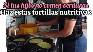 Acompañarme a hacer tortillas de colores para que tus niños coman más verduras en vivo [upl. by Rawdon]