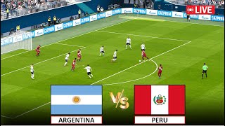 🔴Live  Argentina vs Peru I World Cup Qualification CONMEBOL I Full Match Live I eFootball Pes 21 [upl. by Rubinstein655]